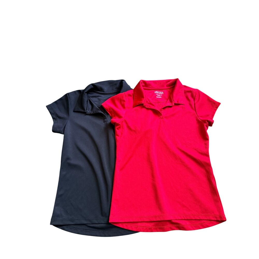 Nautica Girls Uniform Short Sleeve Pique Polo Bundle
